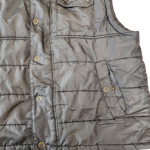 Unionbay Vest Men's Size Large Black Snap Puffer Pockets - Picture 8 of 10